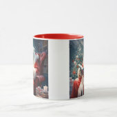 Christmas Polar Bear reading マグカップ (中央)