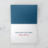 Christmas Polar Bears Around a Bonfire カード (内部)