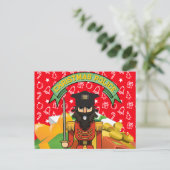 Christmas Police Greeting Card | Funny Nutcracker  シーズンポストカード (スタンド正面)