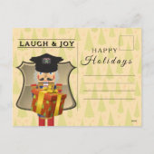Christmas Police Greeting Card | Funny Nutcracker  シーズンポストカード (裏面)