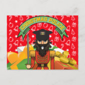 Christmas Police Greeting Card | Funny Nutcracker  シーズンポストカード (正面)