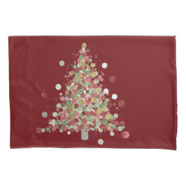 Christmas Polka Dot Tree Holiday 枕カバー