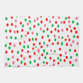 Christmas Polka Dots キッチンタオル (横)