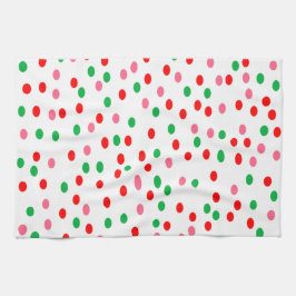 Christmas Polka Dots キッチンタオル