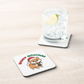 Christmas Pomeranian Coaster: Merry Woofmas コースター (右側)
