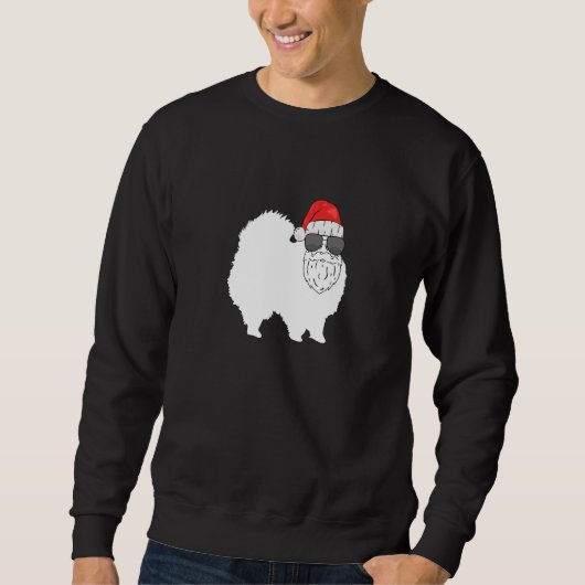 Christmas Pomeranian Dog Has Dressed Itself As San スウェットシャツ (正面)