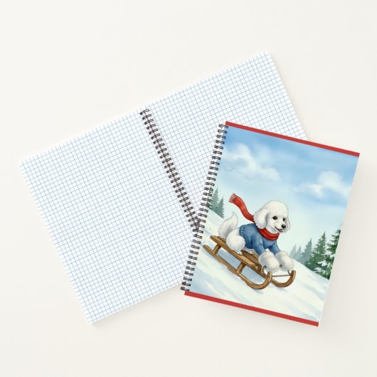 Christmas Poodle Sledding, Notebook ノートブック (内部)