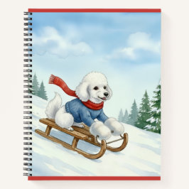 Christmas Poodle Sledding, Notebook ノートブック