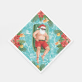 Christmas Pool Party with Santa Claus  スタンダードランチョンナプキン (角)