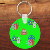 christmas poop emoji キーホルダー (正面)