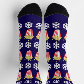 Christmas Popcorn Movie Night Novelty Festive ソックス (上部)