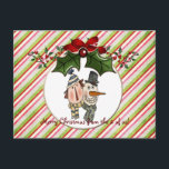 Christmas postcard...2 of us シーズンポストカード<br><div class="desc">This happy Christmas postcard will delight anyone who receives it from the 2 of you.</div>