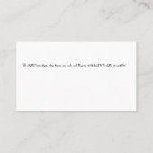 Christmas Postcard NYC - New York City 名刺 (裏面)