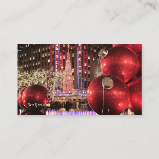 Christmas Postcard NYC - New York City 名刺 (正面)