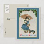 Christmas Postcard: Vintage Christmas Postcard シーズンポストカード (正面/裏面)