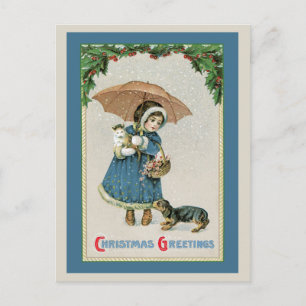 Christmas Postcard: Vintage Christmas Postcard シーズンポストカード