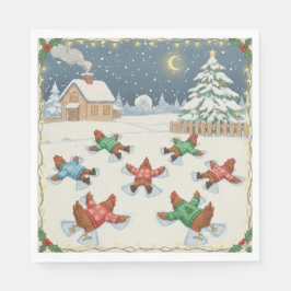 Christmas Poultry in Motion, Napkins スタンダードランチョンナプキン
