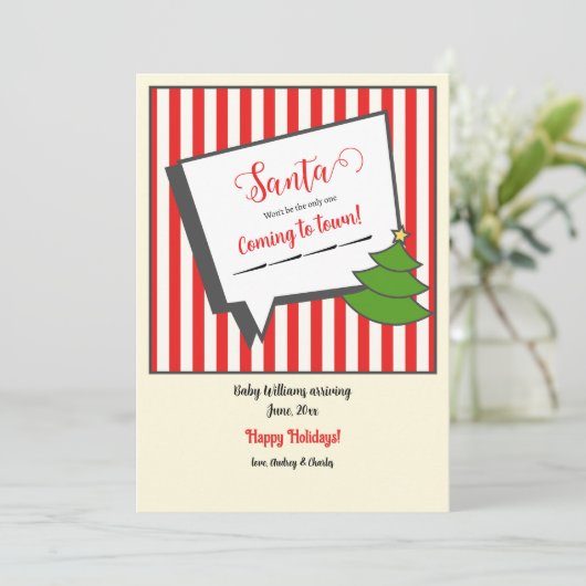 Christmas Pregnancy Announcement 案内状 (スタンド正面)