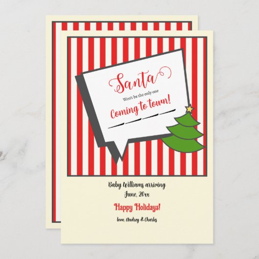 Christmas Pregnancy Announcement  案内状 (正面/裏面)