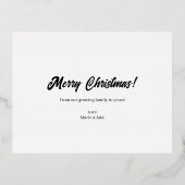 Christmas Pregnancy Announcement Card Gold Photo 箔招待状ポストカード (裏面)