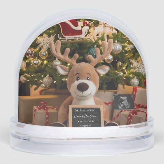 Christmas Pregnancy Announcement cute reindeer (正面)
