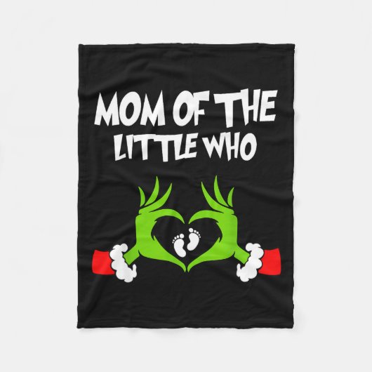 Christmas Pregnancy Announcement Funny Mom Of The  フリースブランケット (正面)