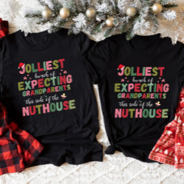Christmas Pregnancy Announcement Grandparents  Tシャツ