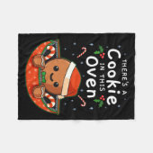 Christmas Pregnancy Gingerbread Man Baby Cookie In フリースブランケット (正面(横))