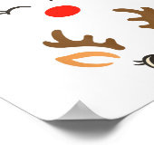 Christmas Pregnancy Reindeer Xmas Lights New Mom T ポスター (角)