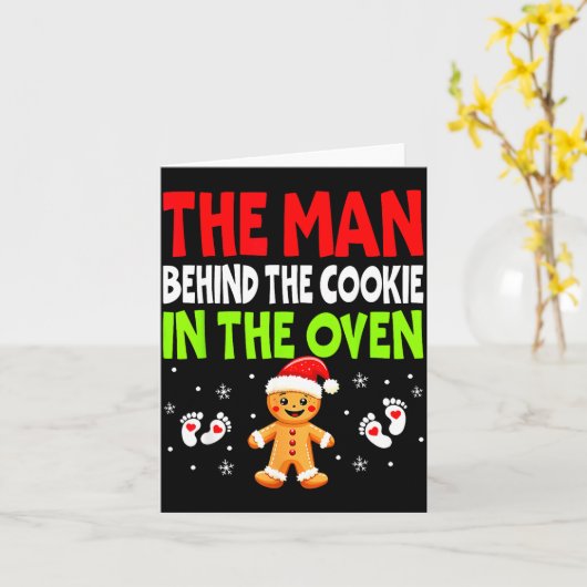 Christmas Pregnancy The Man Behind The Cookie In T カード (黄色い花)