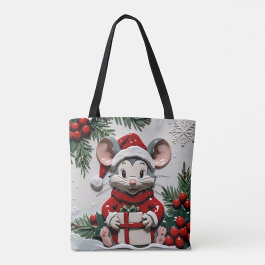Christmas Present and Mouse トートバッグ (裏面)
