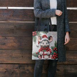 Christmas Present and Mouse トートバッグ