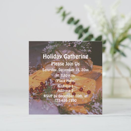 Christmas Present Berries Holiday Party  招待状 (スタンド正面)