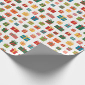 Christmas Presents And Colourful Gifts Packaging ラッピングペーパー (角)