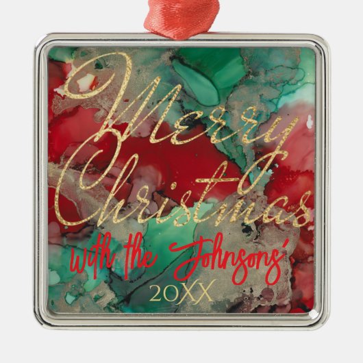 Christmas Pretty メタルオーナメント (正面)