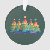 Christmas Pride Rainbow LGBTQ Equal Rights Gay  オーナメント (正面)