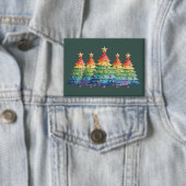 Christmas Pride Rainbow LGBTQ Equal Rights Gay  缶バッジ (インサイチュ)