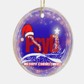 CHRISTMAS PsyD心理学の博士のオーナメント セラミックオーナメント (左)