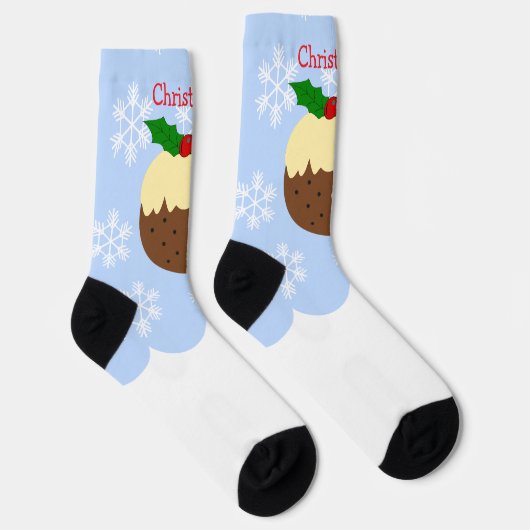 Christmas Pudding Design Christmas ソックス (右)