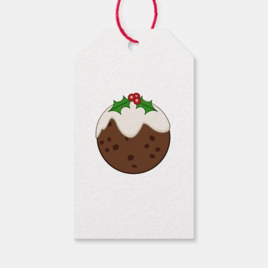 Christmas Pudding Illustrative Art ギフトタグ (裏面)