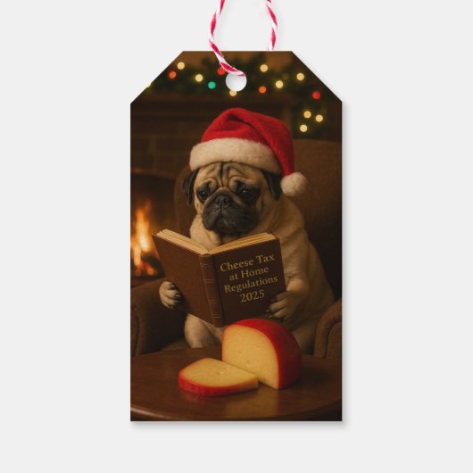 Christmas Pug Christmas gift bag ギフトタグ (裏面)