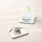 Christmas Pug Coaster: Merry Woofmas コースター (右側)