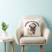 Christmas Pug Pillow: Merry Woofmas クッション (椅子)