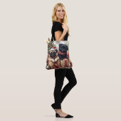 Christmas Pug Tote Bag トートバッグ (モデル)
