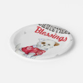 Christmas Puppy ペーパープレート (アングル)