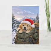 Christmas Puppy Backpack Adventure カード (正面)
