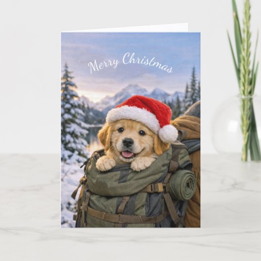 Christmas Puppy Backpack Adventure カード (正面)