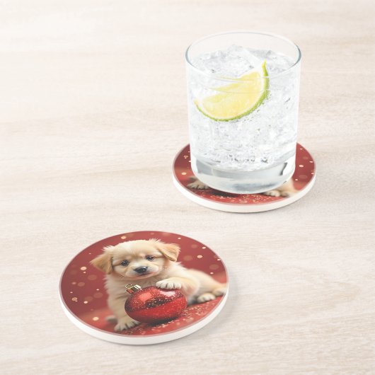 Christmas Puppy Coaster コースター (側面)