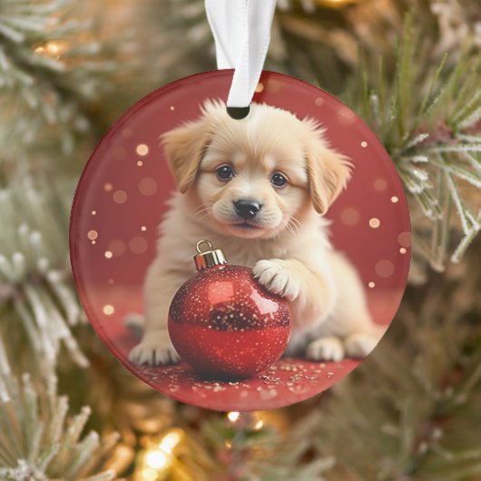 Christmas Puppy Ornament オーナメント (ツリー)
