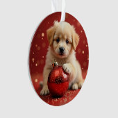Christmas Puppy Ornament オーナメント (正面)